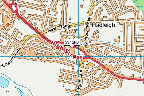 SS7 2PD map - OS VectorMap District (Ordnance Survey)