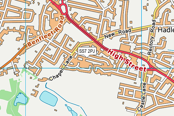 SS7 2PJ map - OS VectorMap District (Ordnance Survey)