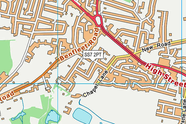 SS7 2PT map - OS VectorMap District (Ordnance Survey)