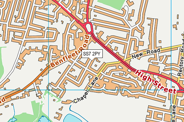 SS7 2PY map - OS VectorMap District (Ordnance Survey)