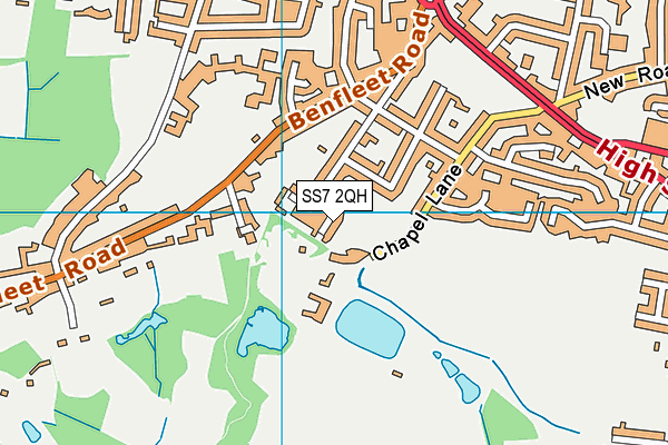 SS7 2QH map - OS VectorMap District (Ordnance Survey)