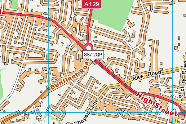 SS7 2QP map - OS VectorMap District (Ordnance Survey)