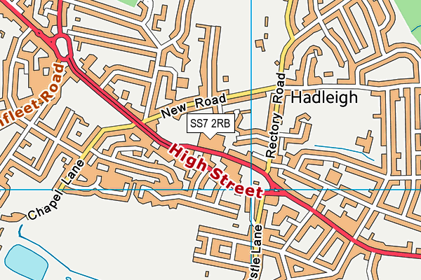 SS7 2RB map - OS VectorMap District (Ordnance Survey)