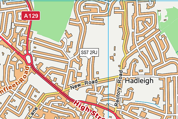 SS7 2RJ map - OS VectorMap District (Ordnance Survey)