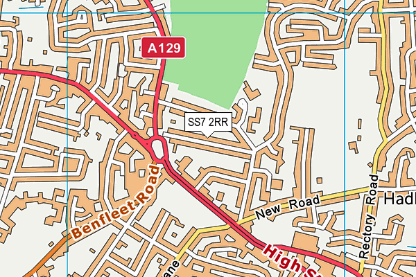 SS7 2RR map - OS VectorMap District (Ordnance Survey)