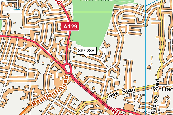 SS7 2SA map - OS VectorMap District (Ordnance Survey)