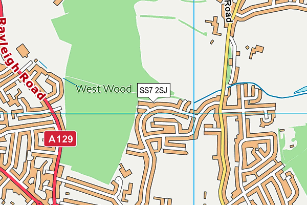 SS7 2SJ map - OS VectorMap District (Ordnance Survey)