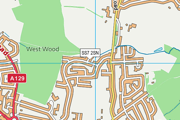 SS7 2SN map - OS VectorMap District (Ordnance Survey)