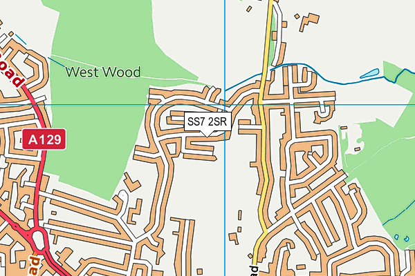 SS7 2SR map - OS VectorMap District (Ordnance Survey)