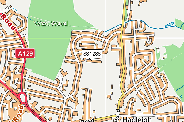 SS7 2SS map - OS VectorMap District (Ordnance Survey)