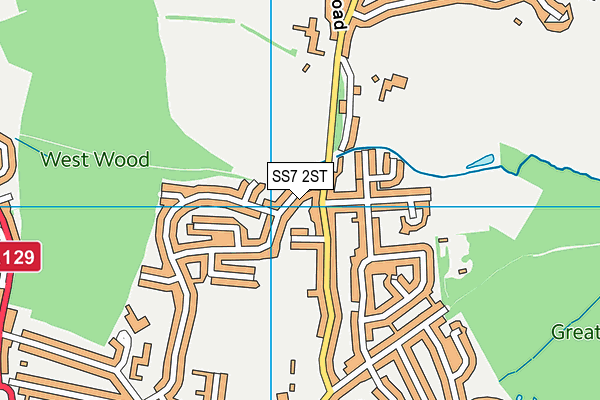 SS7 2ST map - OS VectorMap District (Ordnance Survey)