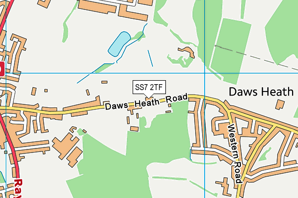 SS7 2TF map - OS VectorMap District (Ordnance Survey)