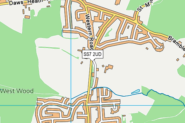 SS7 2UD map - OS VectorMap District (Ordnance Survey)