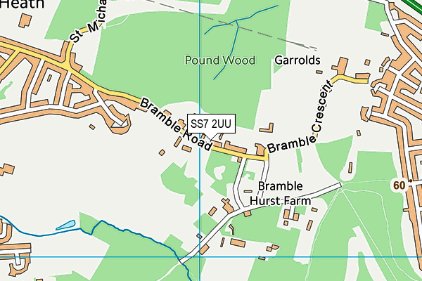 SS7 2UU map - OS VectorMap District (Ordnance Survey)