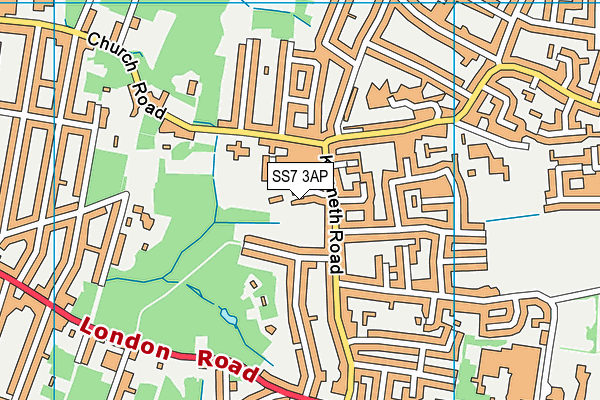 SS7 3AP map - OS VectorMap District (Ordnance Survey)