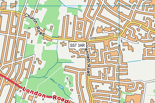 SS7 3AR map - OS VectorMap District (Ordnance Survey)