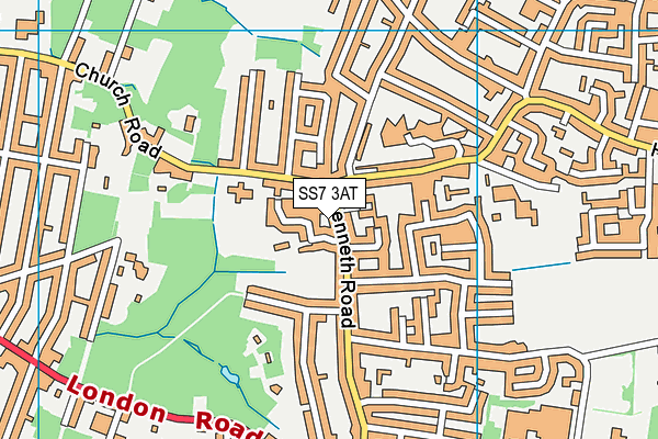 SS7 3AT map - OS VectorMap District (Ordnance Survey)