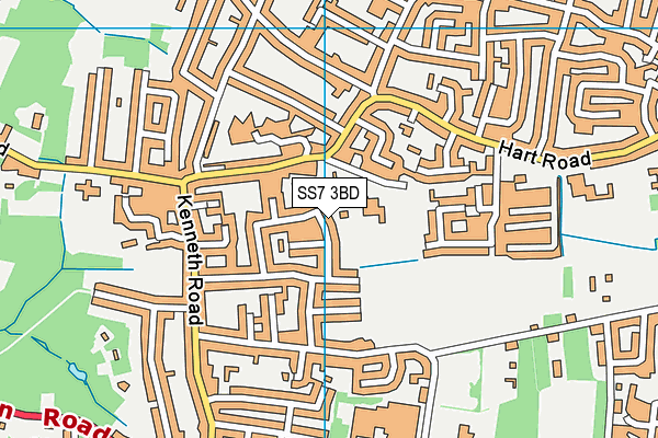 SS7 3BD map - OS VectorMap District (Ordnance Survey)