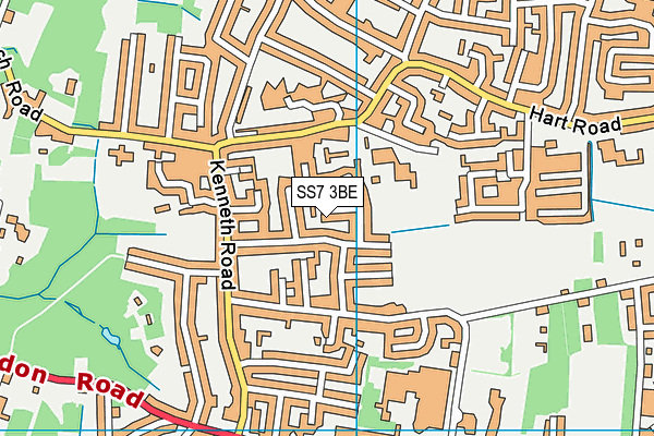 SS7 3BE map - OS VectorMap District (Ordnance Survey)