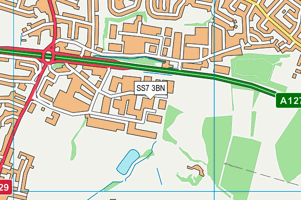 SS7 3BN map - OS VectorMap District (Ordnance Survey)