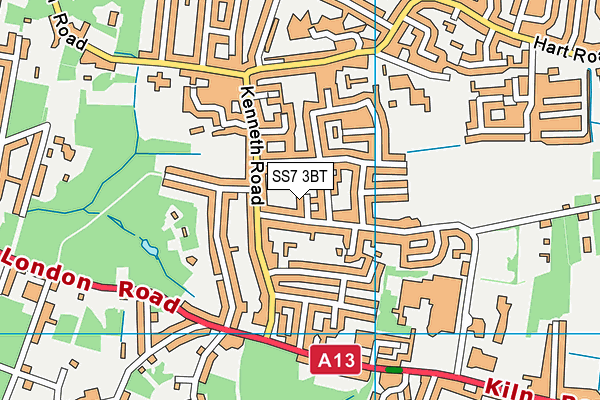 SS7 3BT map - OS VectorMap District (Ordnance Survey)