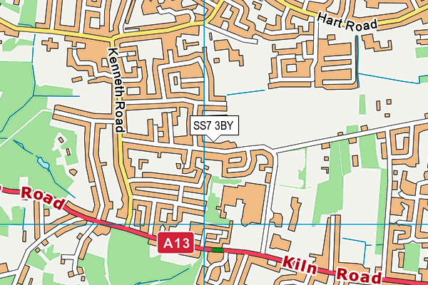 SS7 3BY map - OS VectorMap District (Ordnance Survey)