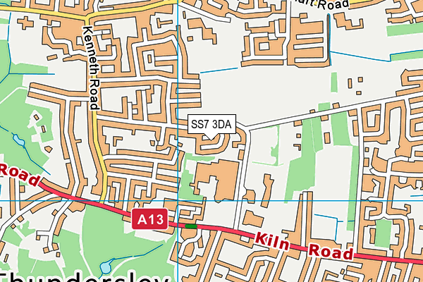 SS7 3DA map - OS VectorMap District (Ordnance Survey)