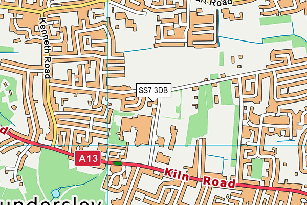 SS7 3DB map - OS VectorMap District (Ordnance Survey)