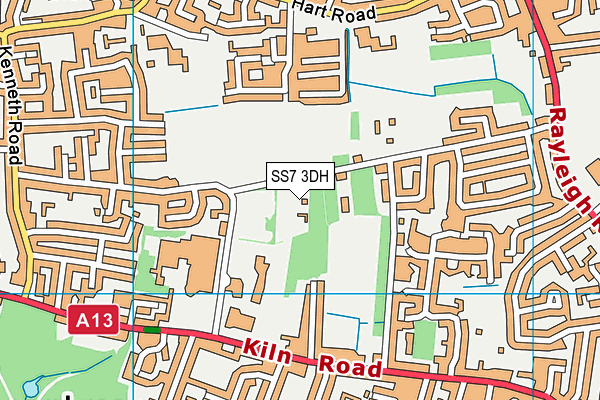 SS7 3DH map - OS VectorMap District (Ordnance Survey)