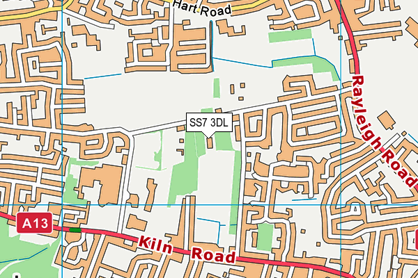 SS7 3DL map - OS VectorMap District (Ordnance Survey)
