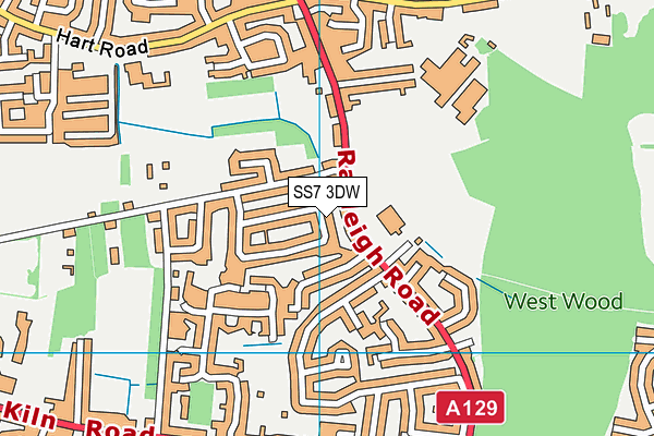 SS7 3DW map - OS VectorMap District (Ordnance Survey)