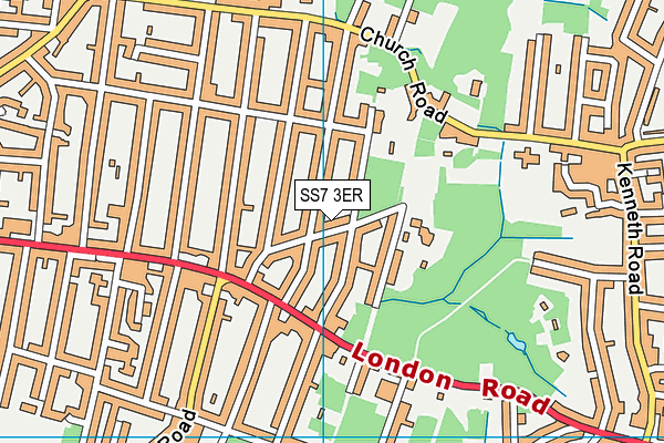 SS7 3ER map - OS VectorMap District (Ordnance Survey)