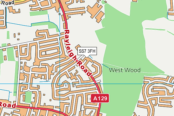 SS7 3FH map - OS VectorMap District (Ordnance Survey)