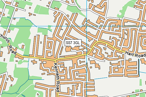 SS7 3GL map - OS VectorMap District (Ordnance Survey)