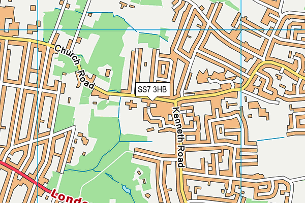 SS7 3HB map - OS VectorMap District (Ordnance Survey)