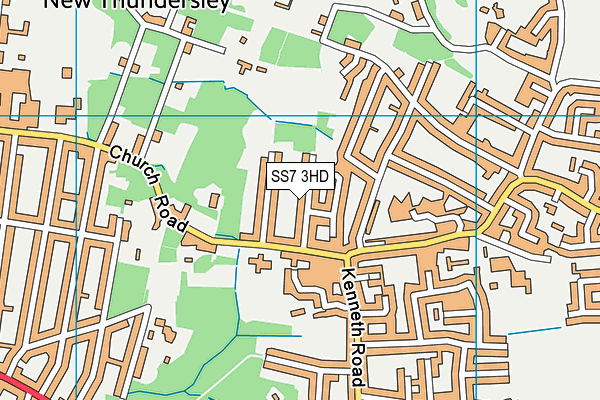 SS7 3HD map - OS VectorMap District (Ordnance Survey)