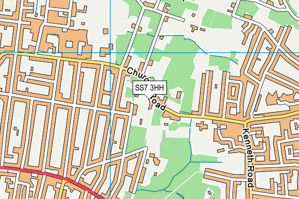 SS7 3HH map - OS VectorMap District (Ordnance Survey)
