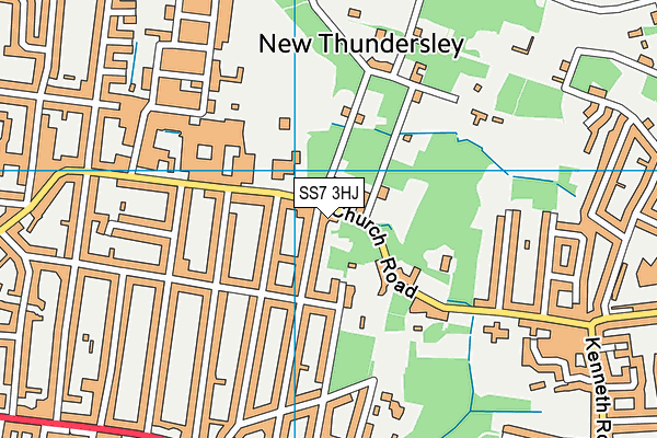 SS7 3HJ map - OS VectorMap District (Ordnance Survey)