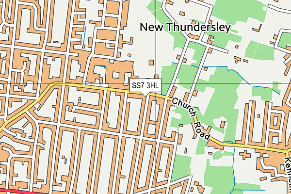 SS7 3HL map - OS VectorMap District (Ordnance Survey)