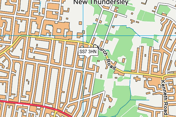 SS7 3HN map - OS VectorMap District (Ordnance Survey)