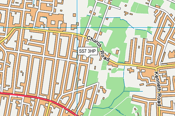 SS7 3HP map - OS VectorMap District (Ordnance Survey)