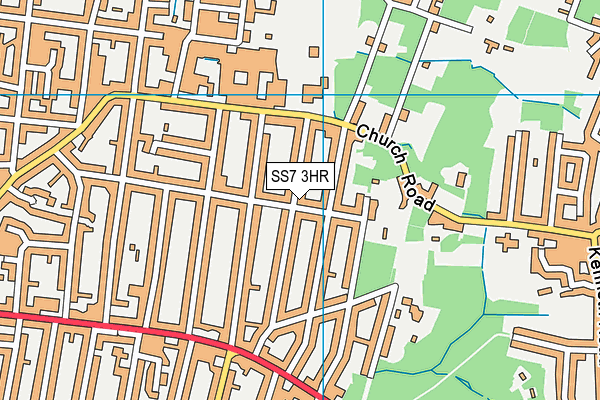 SS7 3HR map - OS VectorMap District (Ordnance Survey)