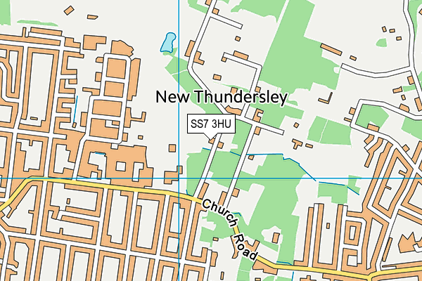 SS7 3HU map - OS VectorMap District (Ordnance Survey)