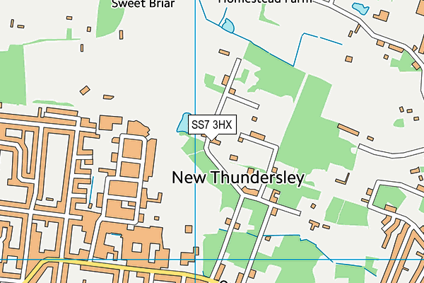 SS7 3HX map - OS VectorMap District (Ordnance Survey)