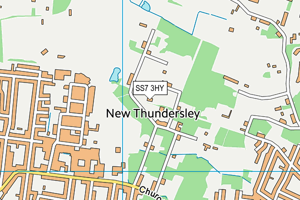 SS7 3HY map - OS VectorMap District (Ordnance Survey)