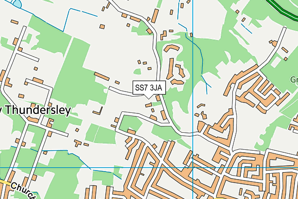 SS7 3JA map - OS VectorMap District (Ordnance Survey)