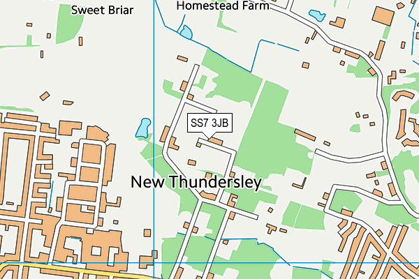 SS7 3JB map - OS VectorMap District (Ordnance Survey)