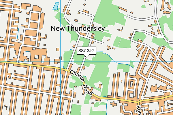 SS7 3JG map - OS VectorMap District (Ordnance Survey)