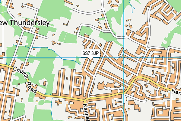 SS7 3JP map - OS VectorMap District (Ordnance Survey)