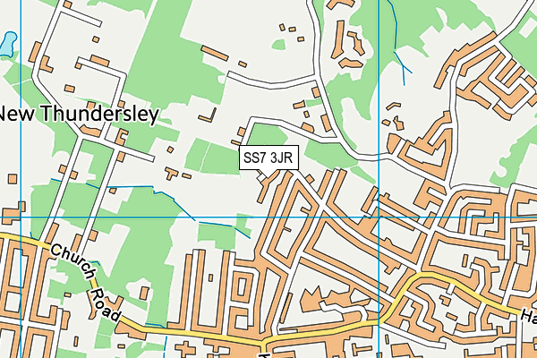 SS7 3JR map - OS VectorMap District (Ordnance Survey)